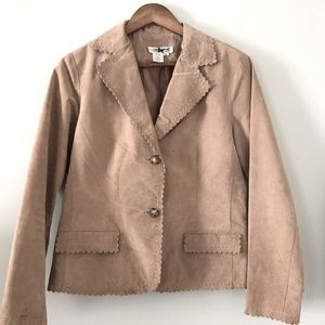 Coldwater Creek Tan Suede Jacket Size S - image 1